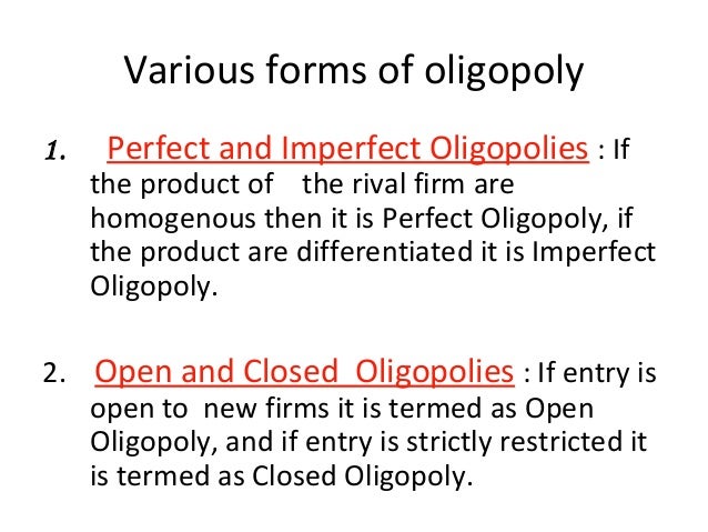 oligopoly market structure Oligopoly (from the greek «oligos», few, and «polein», to sell) is a form of market structure that is considered as half way between two extremes: perfect. oligopoly market structure Oligopoly (from the greek «oligos», few, and «polein», to sell) is a form of market structure that is considered as half way between two extremes: perfect.