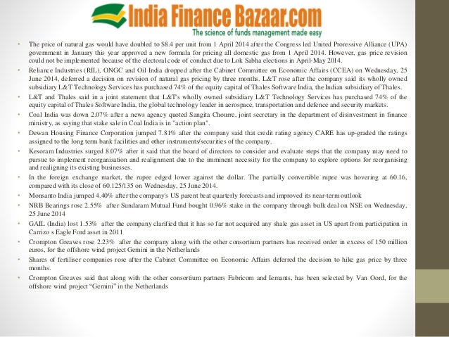 Domestic Natural Gas Pricing Guidelines Domestic Natural Gas Pricing Guidelines