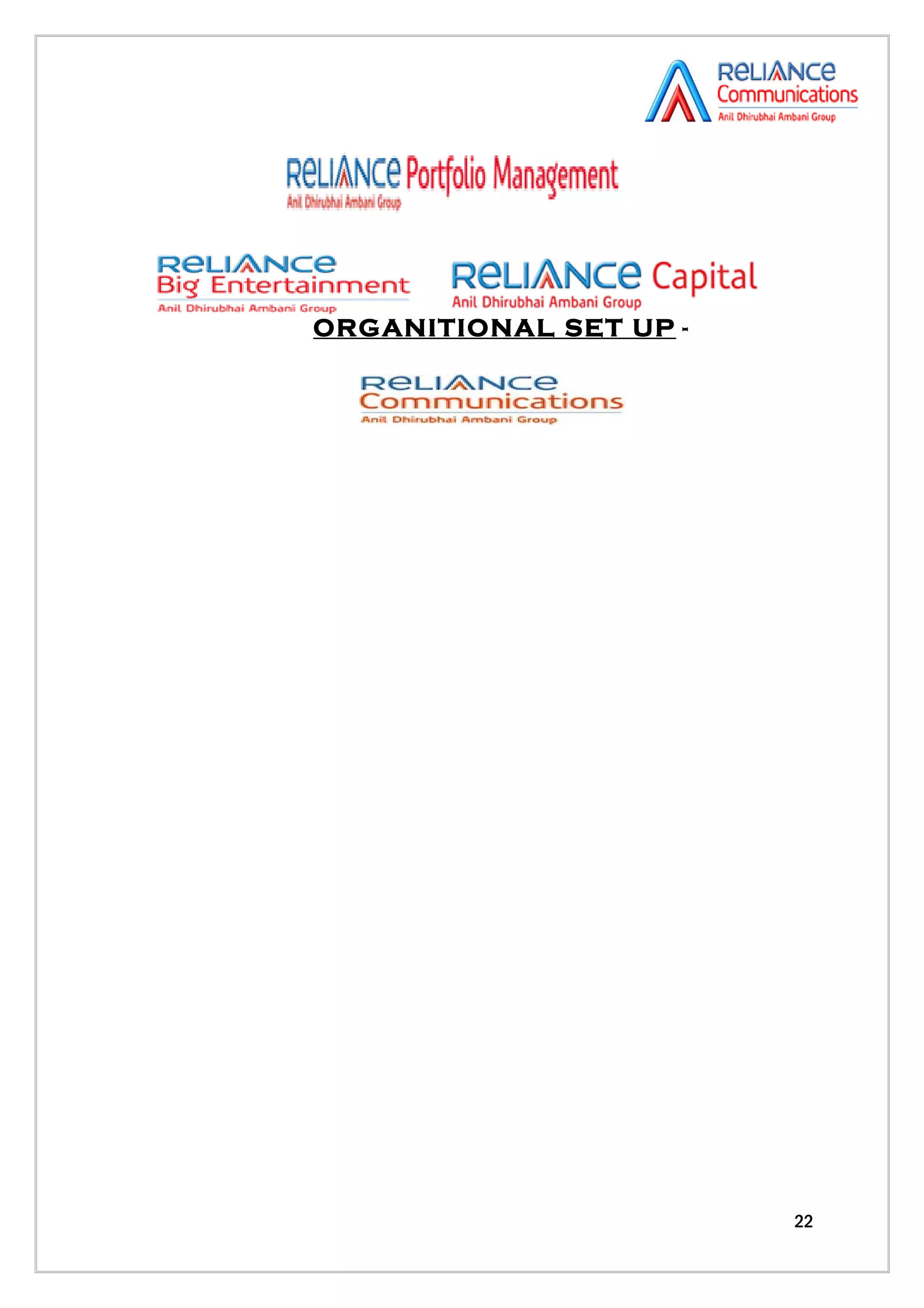 ORGANITIONAL SET UP -




                        22
 