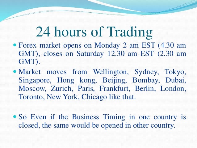 Forex market timing