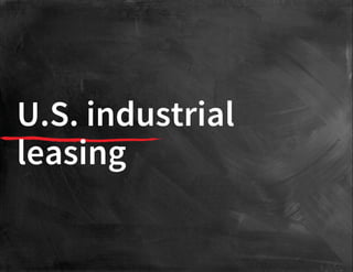 U.S. industrial
leasing
 