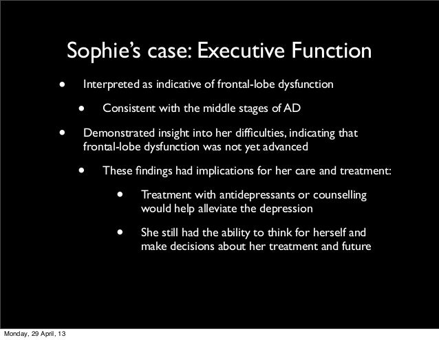 Dementia scenario examples picture
