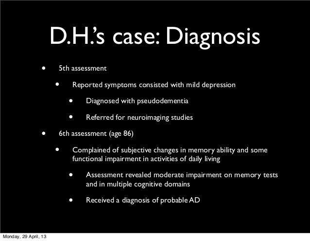 patient with dementia case study