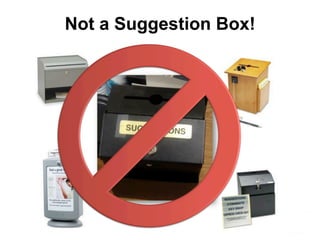 Not a Suggestion Box!
 