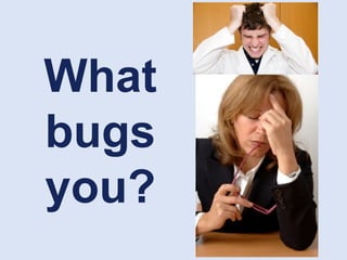 What
bugs
you?
 