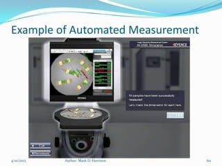 Example of Automated Measurement




4/10/2012   Author: Mark D. Harrison   60
 