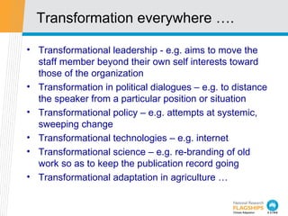 Transformational adaptation - Mark Howden, CSIRO | PPT