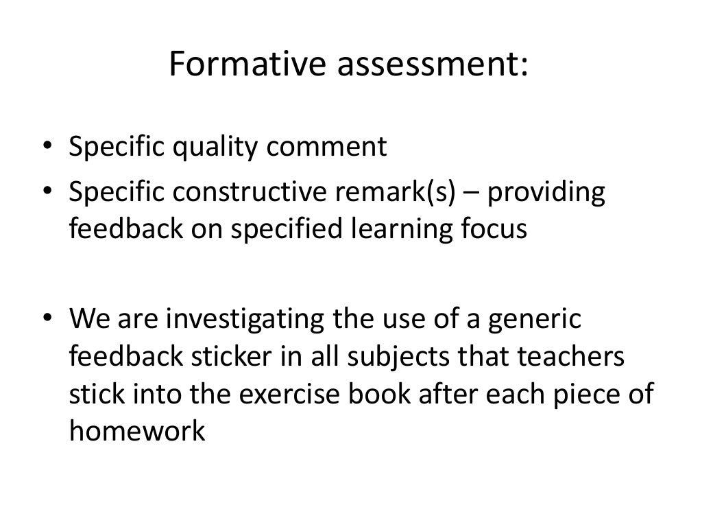 Marking and feedback 2013