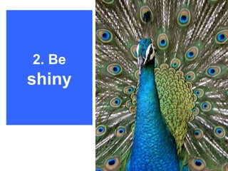 2. Be  shiny 