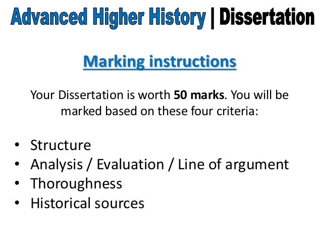 Advanced higher history dissertation help