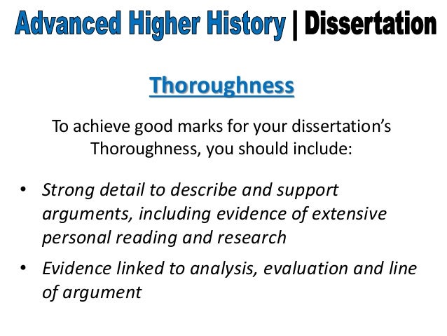 Advanced higher history dissertation help