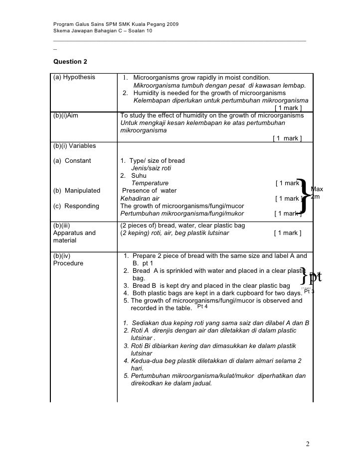 Marking Scheme For Section C Doc