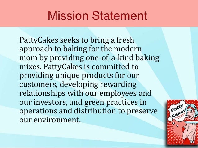 pattycakes presention bakery mission statements
