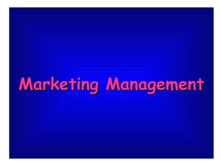 Marketing Management 