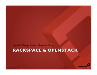 OpenStack Design Summit: November 2010	

 