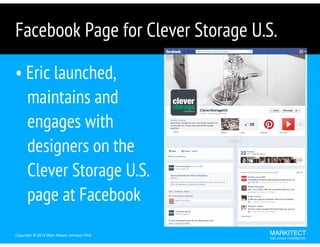 Optimizing Facebook Photos
• Facebook is used  
to showcase Eric’s 
portfolio of kitchen 
and bath renderings 
modeled in ...