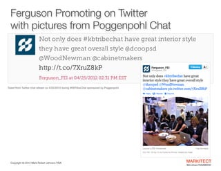 Poggenpohl Live Twitter Chat - #kbtribechat Slide 20