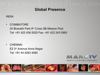 Global Presence INDIA  COIMBATORE 20 Bharathi Park 8 th  Cross SB Mission Post  Tel: +91 422 438 5520 Fax: +91 422 243 0963  CHENNAI E2 3 rd  Avenue Anna Nagar Tel: +91 44 4263 4080 