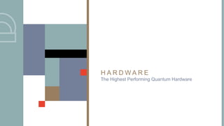 H A R D W A R E
The Highest Performing Quantum Hardware
 