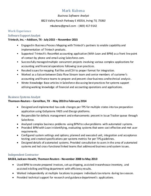 Bpm Business Analyst Resume Bpm Business Analyst Resume