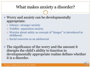 Treating Anxiety Disorders in Children and Adolescents - Presenter ...