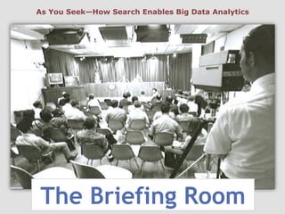 The Briefing Room
As You Seek—How Search Enables Big Data Analytics
 