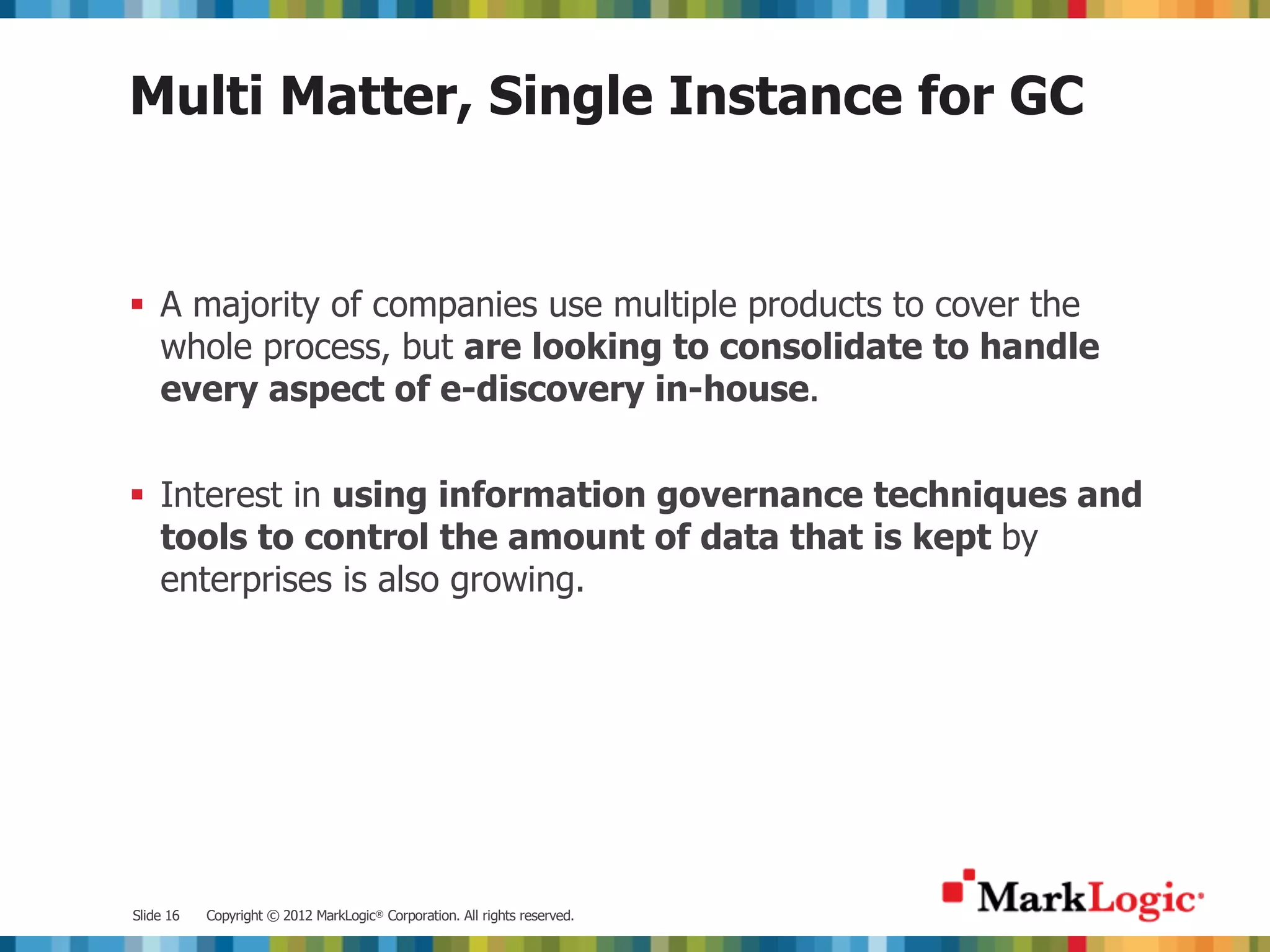 Mark logic ediscovery and governance v1 | PPT | Free Download