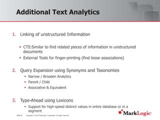 Mark logic text analytics | PDF