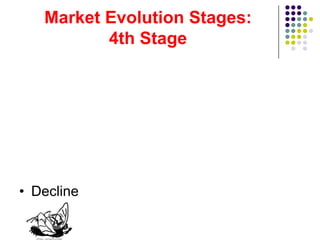 Market Evolution Stages:
          4th Stage




• Decline
 