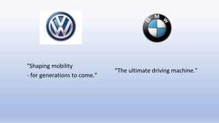 "Shaping mobility
- for generations to come.”
“The ultimate driving machine.”
 