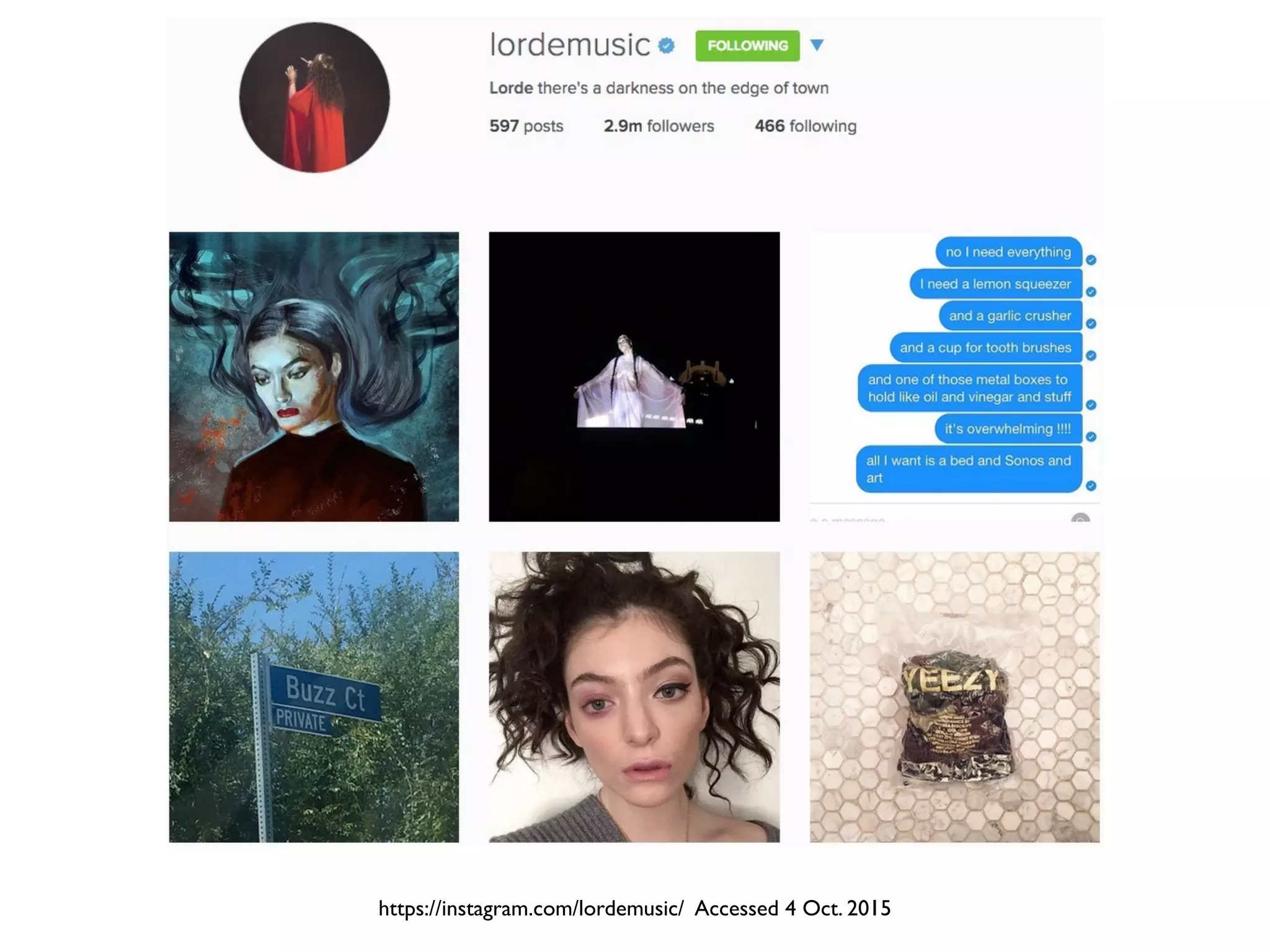 https://instagram.com/lordemusic/ Accessed 4 Oct. 2015
 