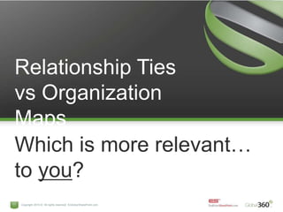 Relationship Ties vs Organization MapsWhich is more relevant… to you?