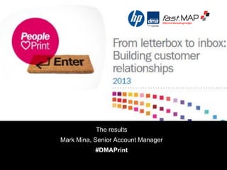 The results
Mark Mina, Senior Account Manager
#DMAPrint

 