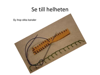 Se till helheten
Sy ihop olika kanaler
 