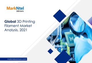 Global 3D Printing
Filament Market
Analysis, 2021
marknteladvisors.com
 