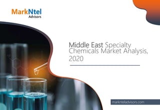 Middle East Specialty
Chemicals Market Analysis,
2020
marknteladvisors.com
 