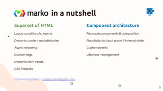 Marko.js - Unsung Hero of Scalable Web Frameworks (JS Poland) | PDF