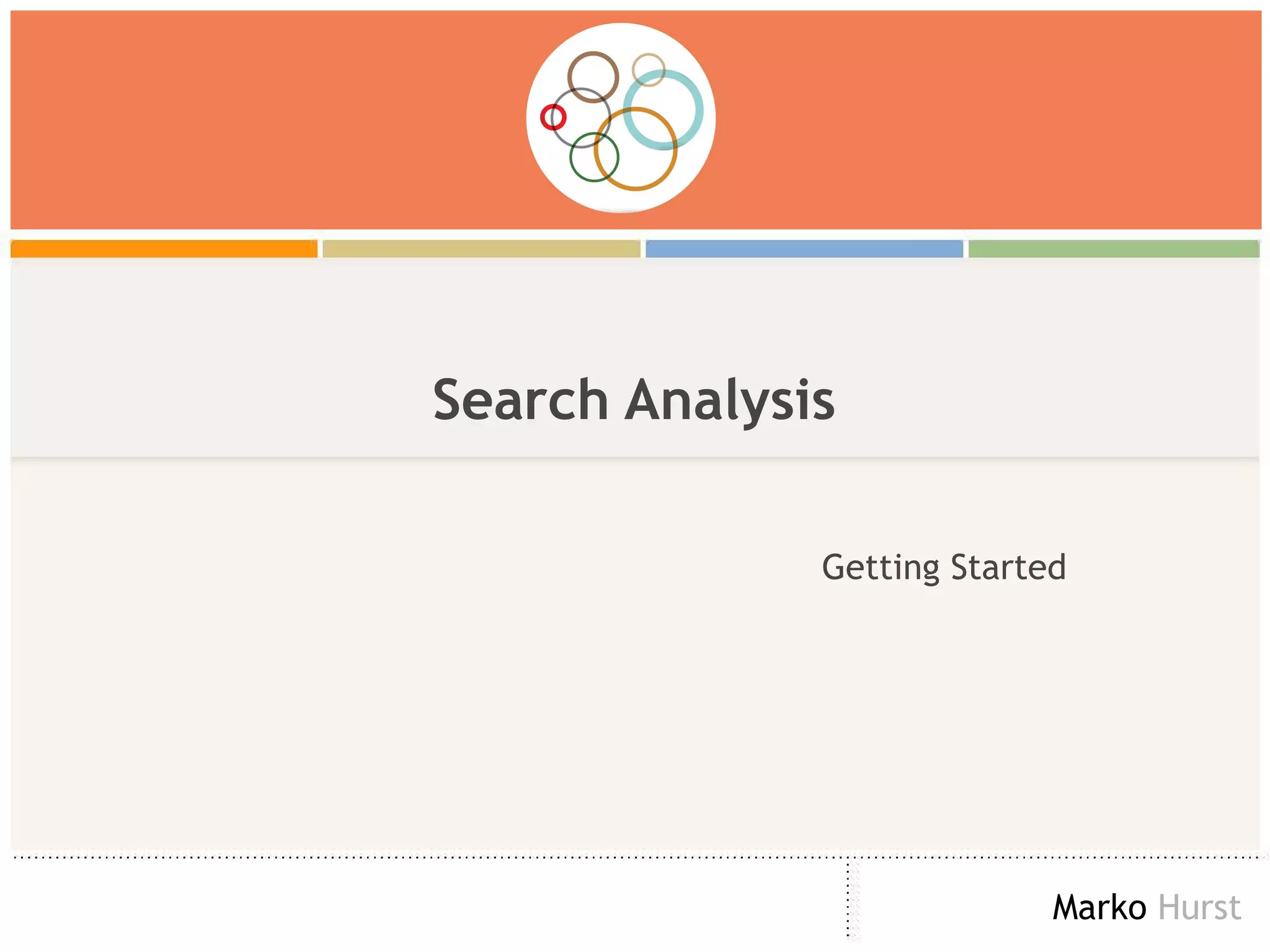 Search Analysis Getting Started 