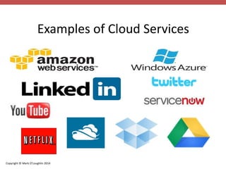 Examples of Cloud Services 
Copyright © Mark O’Loughlin 2014 
 