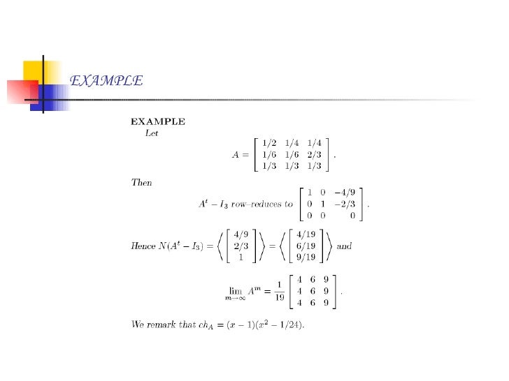 Markov Matrix