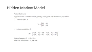 MARKOV MODEl used in artificial intelligence | PPTX