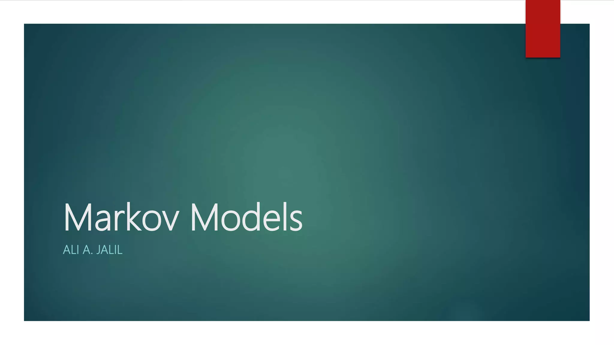 Markov model | PPT