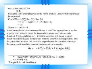 Markowitz model | PPT