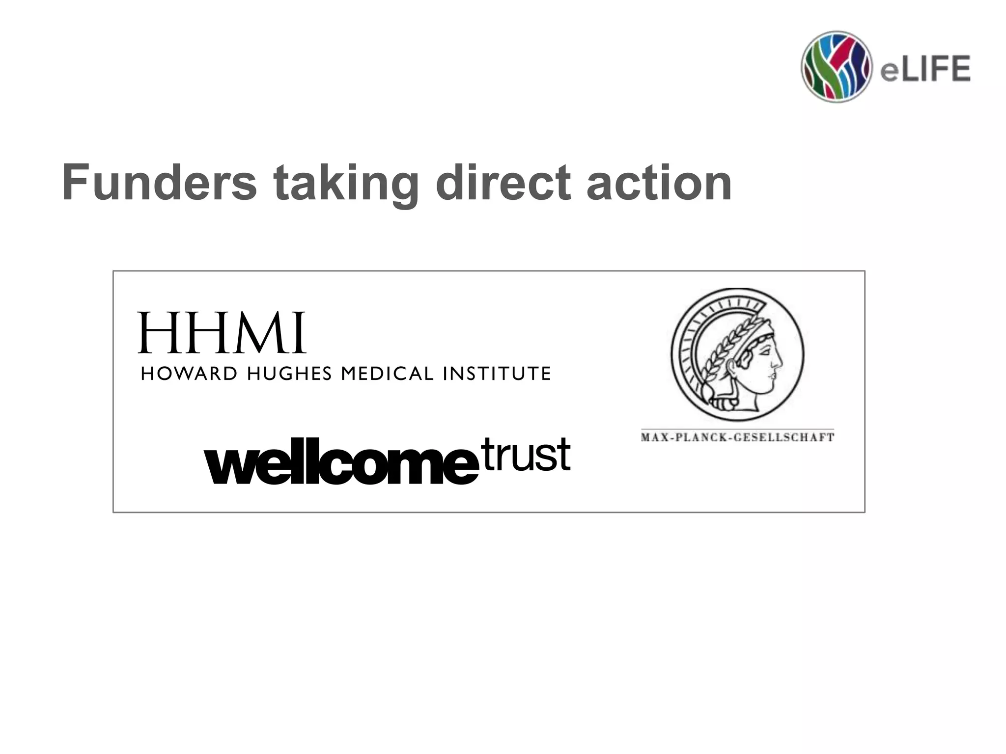 Funders taking direct action

 