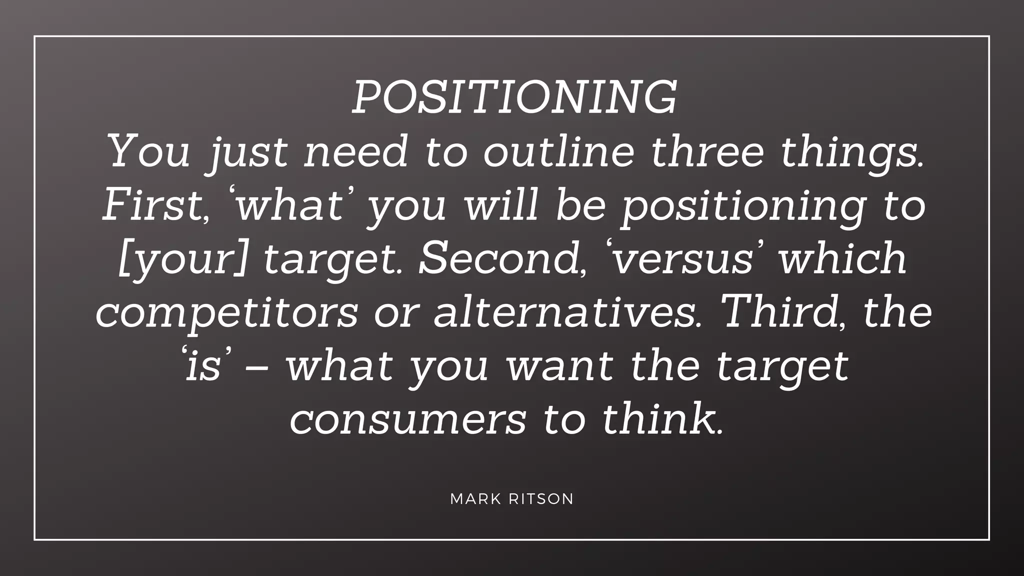 Mark Ritson on presenting marketing planning | PDF