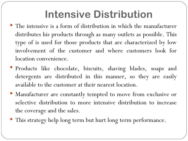 markrting channels intensive form