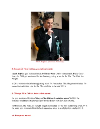 Mark Ruffalo | Biography, Upcoming Movies, Net Worth | DOCX