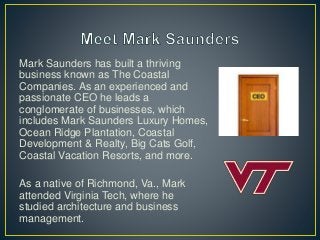 After college and while working for Burlington Industries, at
the time the largest textile manufacturer in the world, Mark...