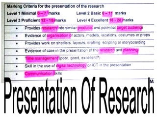 Presentation Of Research 