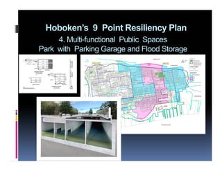 Hoboken’s 9 Point Resiliency Plan
4. Multi-functional Public Spaces
Park with Parking Garage and Flood Storage
 